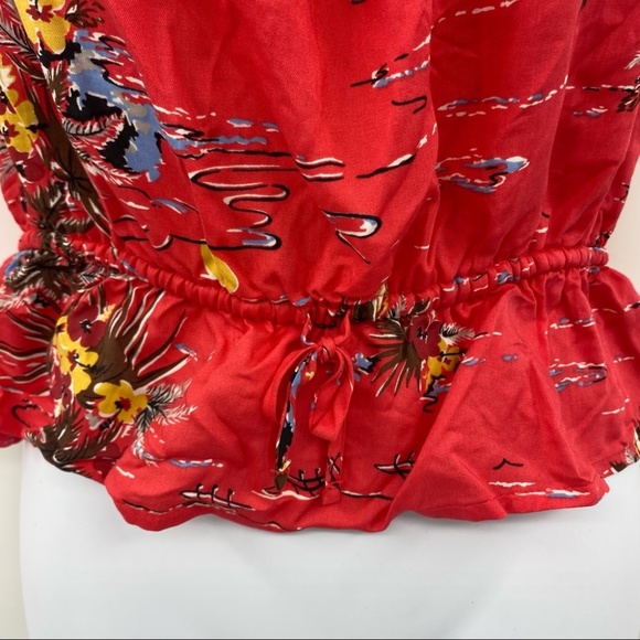 Reformation Lenny Top in Fiji Tropical Print Size Small - Picture 7 of 11